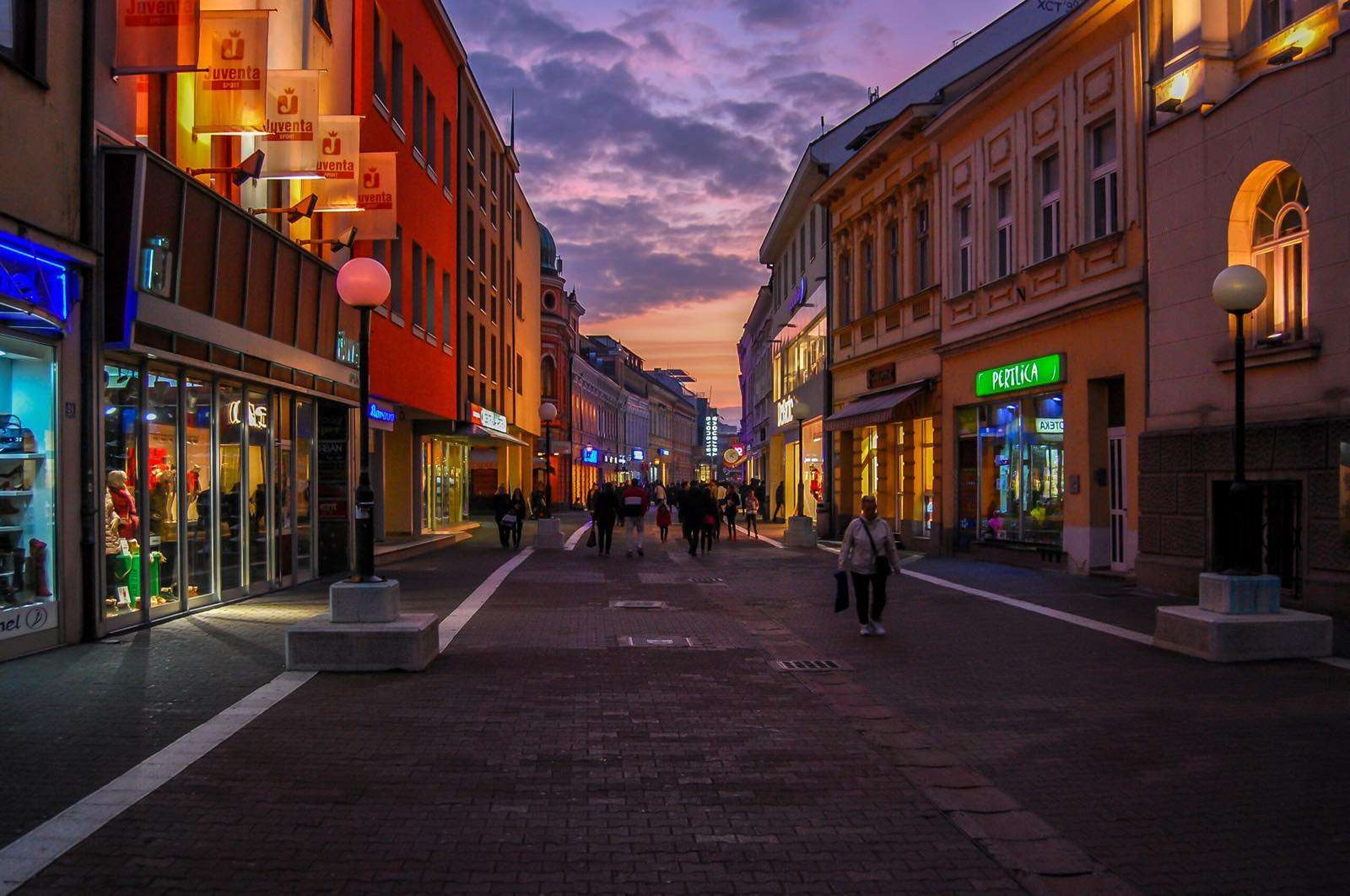 Banja Luka city at night